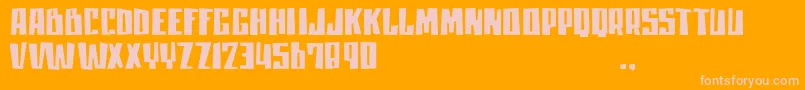 Mlisatrial Font – Pink Fonts on Orange Background