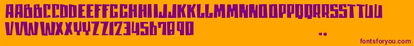 Mlisatrial Font – Purple Fonts on Orange Background