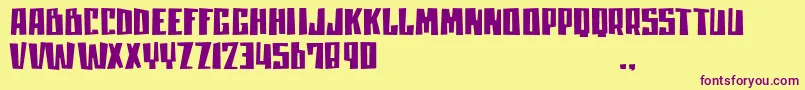 Mlisatrial Font – Purple Fonts on Yellow Background