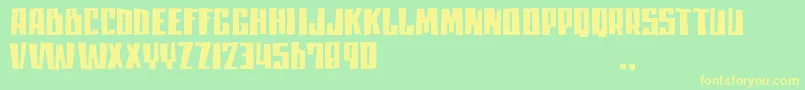 Mlisatrial Font – Yellow Fonts on Green Background