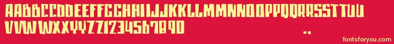 Mlisatrial Font – Yellow Fonts on Red Background