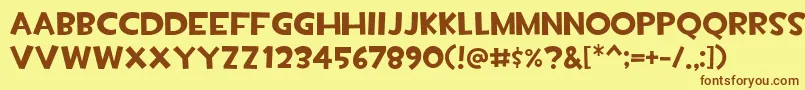 Tf2build Font – Brown Fonts on Yellow Background