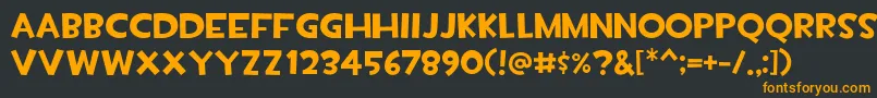 Tf2build Font – Orange Fonts on Black Background