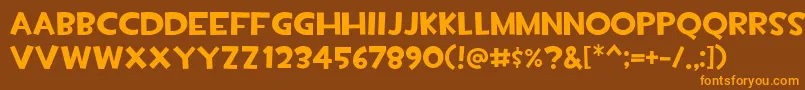 Tf2build Font – Orange Fonts on Brown Background