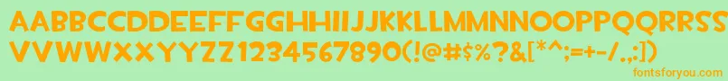 Tf2build Font – Orange Fonts on Green Background