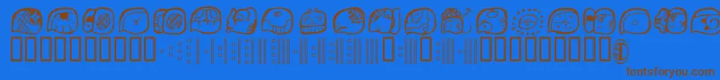 Wuuj Font – Brown Fonts on Blue Background