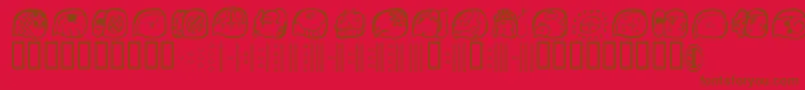 More about Wuuj Font Wuuj Font – Brown Fonts on Red Background