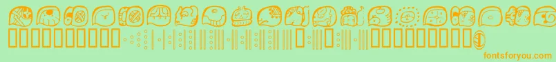 Wuuj Font – Orange Fonts on Green Background