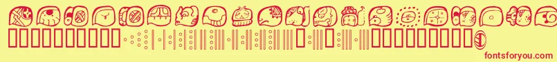 Wuuj Font – Red Fonts on Yellow Background