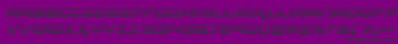 Czcionka Renegadogradital – czarne czcionki na fioletowym tle