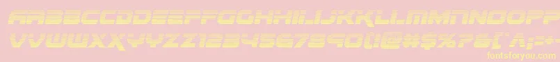 Renegadogradital-Schriftart – Gelbe Schriften auf rosa Hintergrund