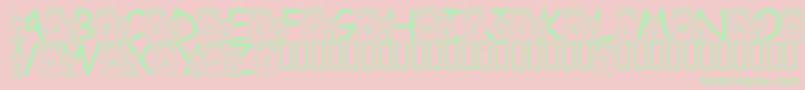 LmsCanningWithTheInlaws Font – Green Fonts on Pink Background