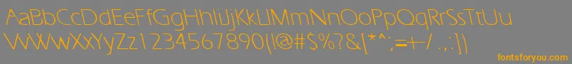 ErgoelightbsRegular-Schriftart – Orangefarbene Schriften auf grauem Hintergrund