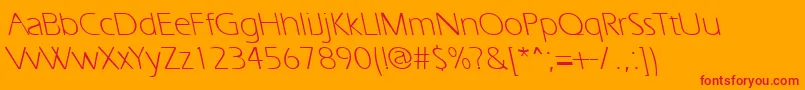 ErgoelightbsRegular Font – Red Fonts on Orange Background