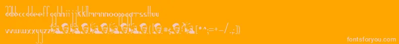 GaussJordan Font – Pink Fonts on Orange Background