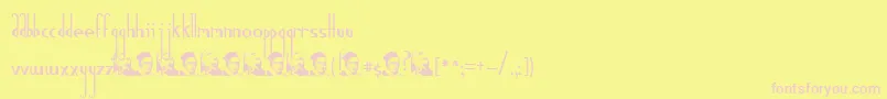 GaussJordan Font – Pink Fonts on Yellow Background