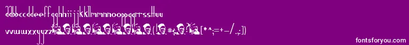 GaussJordan Font – White Fonts on Purple Background