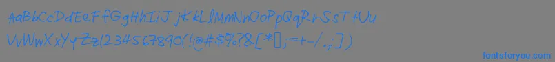フォントRadz – 灰色の背景に青い文字