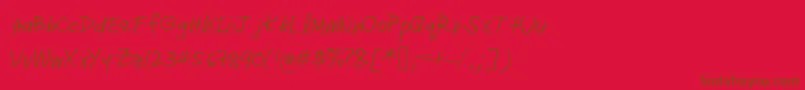 フォントRadz – 赤い背景に茶色の文字
