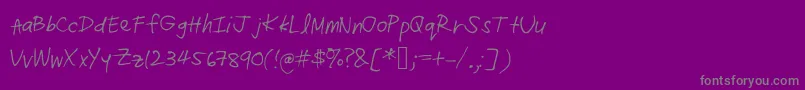 Radz-Schriftart – Graue Schriften auf violettem Hintergrund