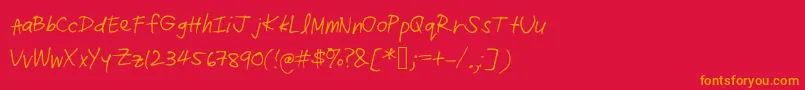 Radz Font – Orange Fonts on Red Background