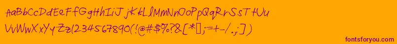 Шрифт Radz – фиолетовые шрифты на оранжевом фоне