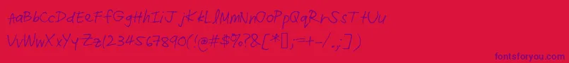 Radz Font – Purple Fonts on Red Background