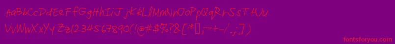 フォントRadz – 紫の背景に赤い文字