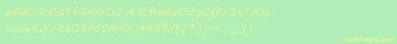 Radz Font – Yellow Fonts on Green Background