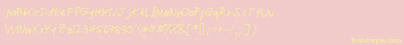 Radz Font – Yellow Fonts on Pink Background