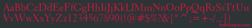 Transitional521Bt Font – Red Fonts on Black Background