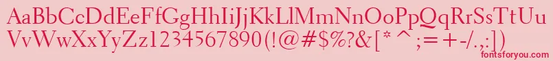 Transitional521Bt Font – Red Fonts on Pink Background
