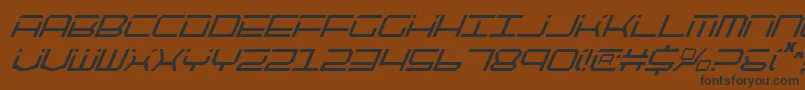 Qtech2ci Font – Black Fonts on Brown Background