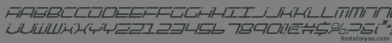 Qtech2ci Font – Black Fonts on Gray Background