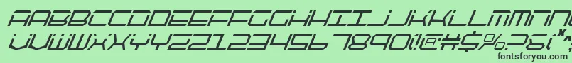 Qtech2ci Font – Black Fonts on Green Background