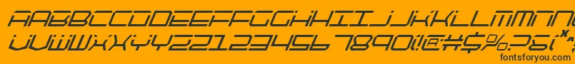 Qtech2ci Font – Black Fonts on Orange Background