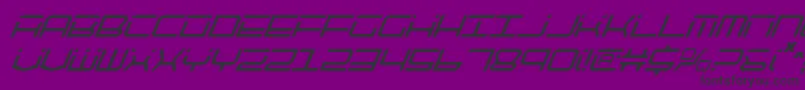 Qtech2ci Font – Black Fonts on Purple Background