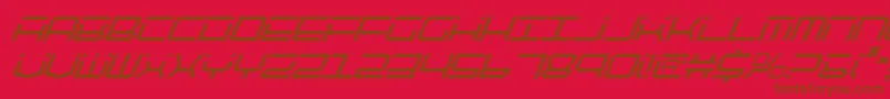 Qtech2ci Font – Brown Fonts on Red Background