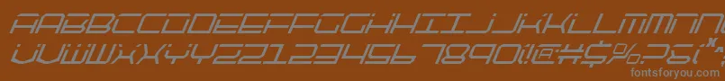 Qtech2ci Font – Gray Fonts on Brown Background