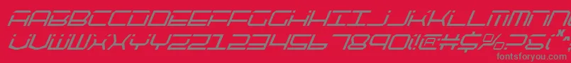 Qtech2ci Font – Gray Fonts on Red Background