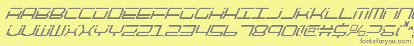 Qtech2ci Font – Gray Fonts on Yellow Background