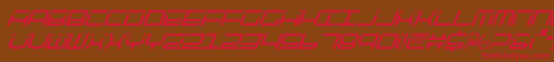 Qtech2ci Font – Red Fonts on Brown Background