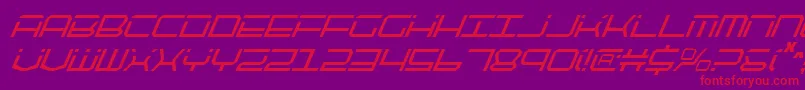 Qtech2ci Font – Red Fonts on Purple Background