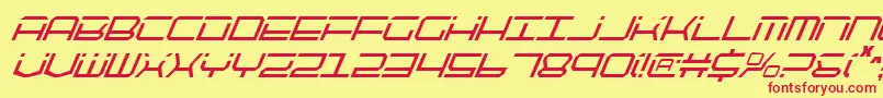 Qtech2ci Font – Red Fonts on Yellow Background