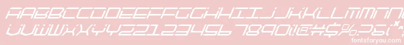 Qtech2ci Font – White Fonts on Pink Background