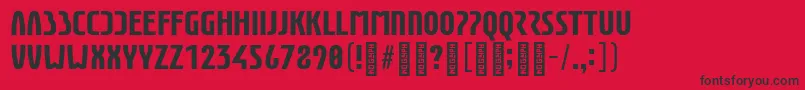 EunomiaBold Font – Black Fonts on Red Background
