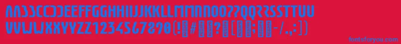 EunomiaBold Font – Blue Fonts on Red Background