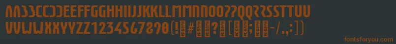 EunomiaBold-fontti – ruskeat fontit mustalla taustalla