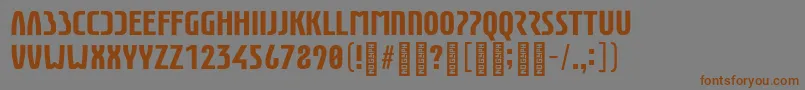 フォントEunomiaBold – 茶色の文字が灰色の背景にあります。