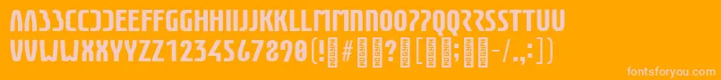 EunomiaBold Font – Pink Fonts on Orange Background